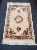 Beautiful KARASTAN 3x5 ft. PASTEL MING 100% wool rug with the fringe, thick pile