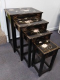 Lovely set of Oriental style Nesting Tables