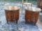 Pair of Beautiful Vintage Wood Drum / Barrel Side Tables