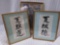 Pair framed Chinese calligraphy art, Braven and upright and gentle and beautiful