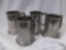 (4) English pewter, made in Sheffield England mugs