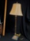 Nice Brass/ Marble base tall table Lamp, candlestick style