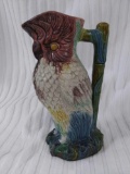 Majolica Figural Cockatoo Parrot Bird 9