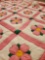Large Pink Dogwood style quilt, appears handmade