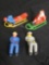 (6) Pc BARCLAY VINTAGE Lead Sledders, Santa, Seated Figures