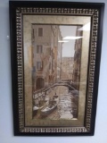 Framed And Matted Venician Canal Scene Print / Wall Art