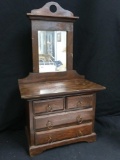 Antique Wooden Doll Dresser - Possibly 1920s - 1930s