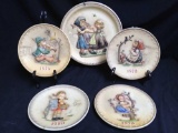 (5) Vintage Hummel Collectible Plates