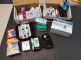 Health grouping including New Blood Pressure Monitor, Lancets, Ace, Alchohol pads and more