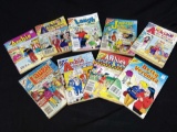 9 vintage Archie digest magazines and comics