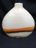 vintage blown glass round narrow base, Pier 1