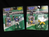 (2) Starting Lineup Football blister packs: Peyton Manning and Brett Favre