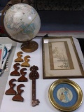 Travel and Exotic Style Group: Glove, Art, and Wooden Curtain Holders