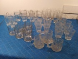 Lots of Glasses Including Anchir Hocking Low Ball and Mcdonalds Vintage