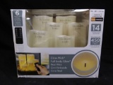 SET THAT MOOD with a 6 Pc Set LED Glow Wick Candles and Remote