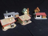 (6) Faller HO Scale Buildings/Structures: Single and Multi-level structures