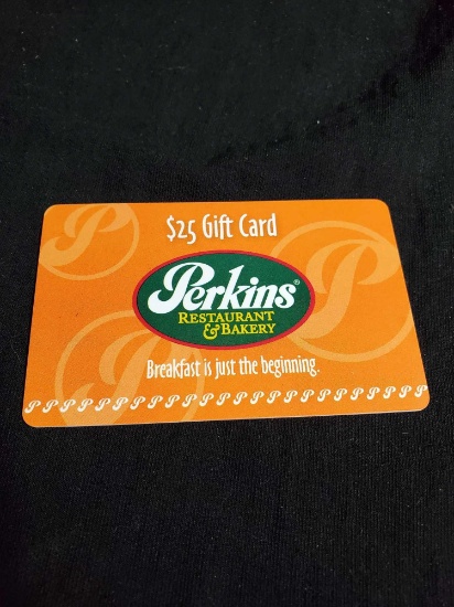 Perkins Gift Card, unused $25 balance confirmed active