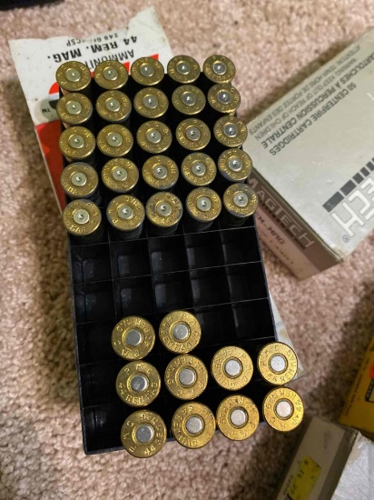 Large lot of 44 REM Mag cartridges