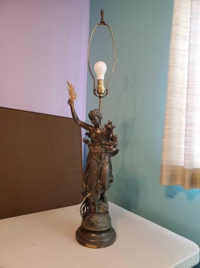 Very Impressive SYMPHONIE PAR RANCOULET Bronze lamp