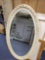 Vintage French Provincial style Wall Mirror, molded plastic,