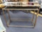 Mirrored and Golden Metal Dual Nesting Console Tables
