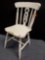 Shabby Chic white wooden chair, solid