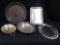 5 Pc Silverplate and Aluminum Bowl and Tray
