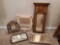 Mirror grouping including Vanity tray, wall hanging, wood and metal