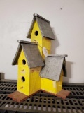 Adorable Yellow Birdhouse, 3 in 1, heavy, wooden