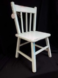 Child's wooden chair decor, shabby chic