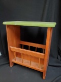 Wooden double side magazine/book holder table stand