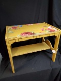 Adorable gold yellow table with flower embellishment