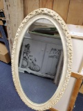 Vintage French Provincial style Wall Mirror, molded plastic,
