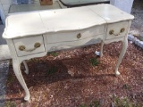 Ivory and Gold French Provincial Writing Desk