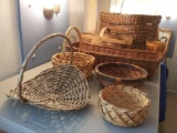 Large Group of Baskets Including Extra Large Loose Weave