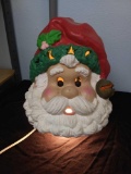 90's Vintage Blow Mold Table Top Santa Head