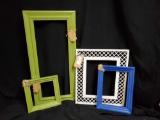 Get Artsy! 4 empty frames including Lattice and wood
