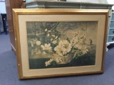 Large Accent Edge, Vintage Wooden Frame with Oriental Appeal