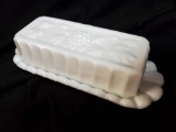 Vintage WESTMORELAND milk glass butter dish