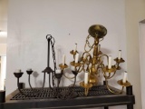 2 Chandeliers- Brass and Oil Rubbed Bronze