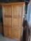 Impressive Large Wood Media Cabinet, Tuck Away Doors