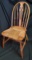 Antique Colonial era Bow Brace Back Windsor Side Chair, rush seat design
