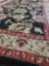 Nice thick pile Floral area Rug, black, reds, tan