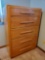 MCM Mid century wood 5 drawer Dresser