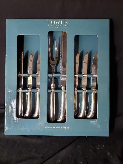 New in package TOWLE 8 piece Carving Set, SUFFOLK