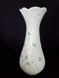 Beautiful BELLEEK Classic Daisy Tall Vase, 10.5