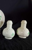 BELLEEK Porcelain shamrock Salt & Pepper shakers