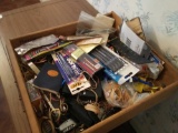 Drawer lot full of useful items including pens, pocket knives, watches, paper clips, all kinds!