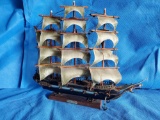 Vintage Fragada Espanola, 1780 wooden model ship