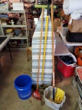 Deck Scrubber ,hose, rakes, Very Nice ironing board and more